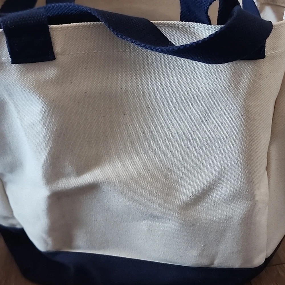 Life Is Good Cream and Navy Canvas Tote Bag - Picture 4 of 8